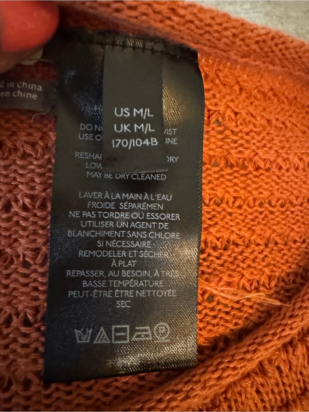 Anthropologie Rust Color Dolman Poncho Sweater Size M/L - Picture 5 of 6